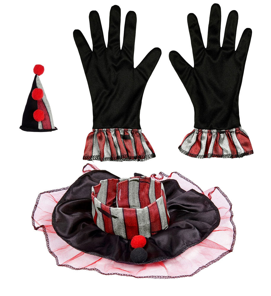 harlekin handschuhe Red Harlekin Zubehör-Set 3-teilig – Kostüme.com